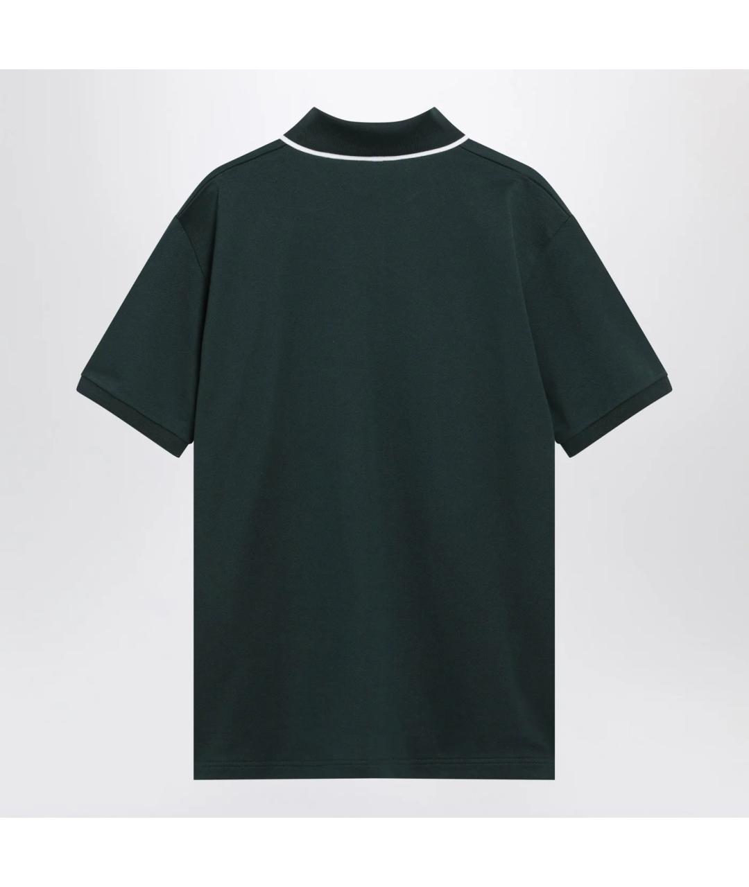 GUCCI Черное хлопковое поло с коротким рукавом, фото 2