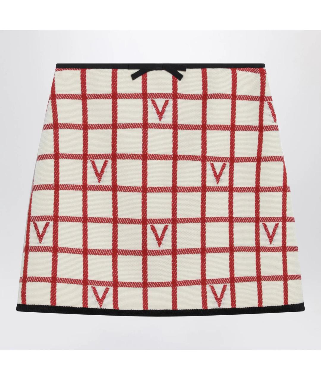 VALENTINO Мульти шерстяная юбка мини, фото 3