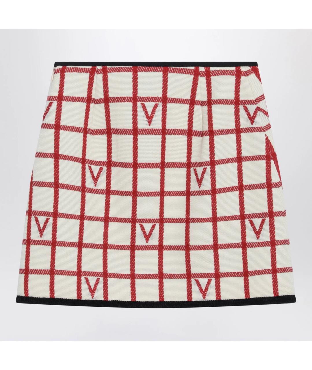 VALENTINO Мульти шерстяная юбка мини, фото 2