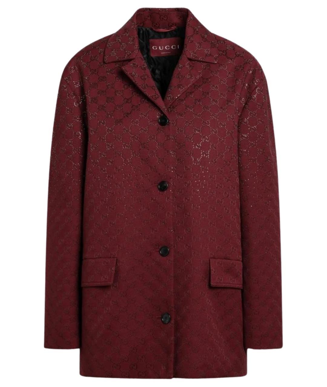 GUCCI Красный хлопковый жакет/пиджак, фото 1