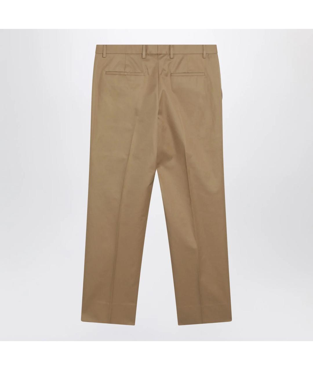 GUCCI Бежевые хлопковые повседневные брюки, фото 2