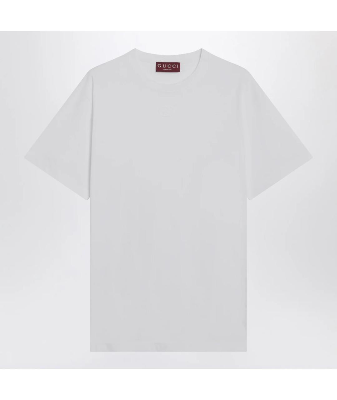 GUCCI Белая хлопковая футболка, фото 3