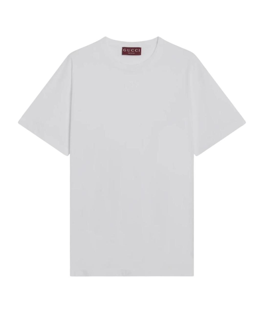 GUCCI Белая хлопковая футболка, фото 1