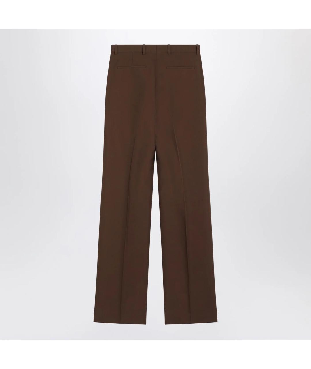 GUCCI Коричневые полиэстеровые брюки широкие, фото 2