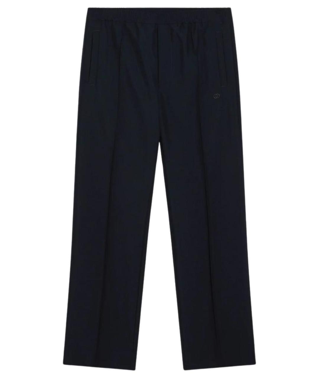 GUCCI Темно-синие полиамидовые повседневные брюки, фото 1