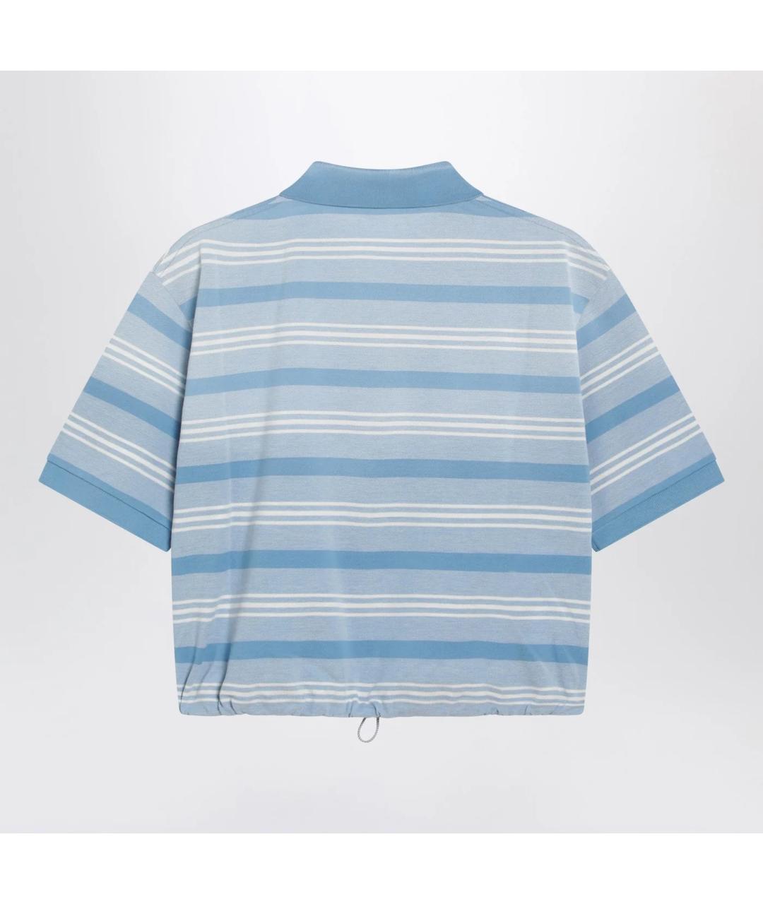 PRADA Голубая хлопковая футболка, фото 2