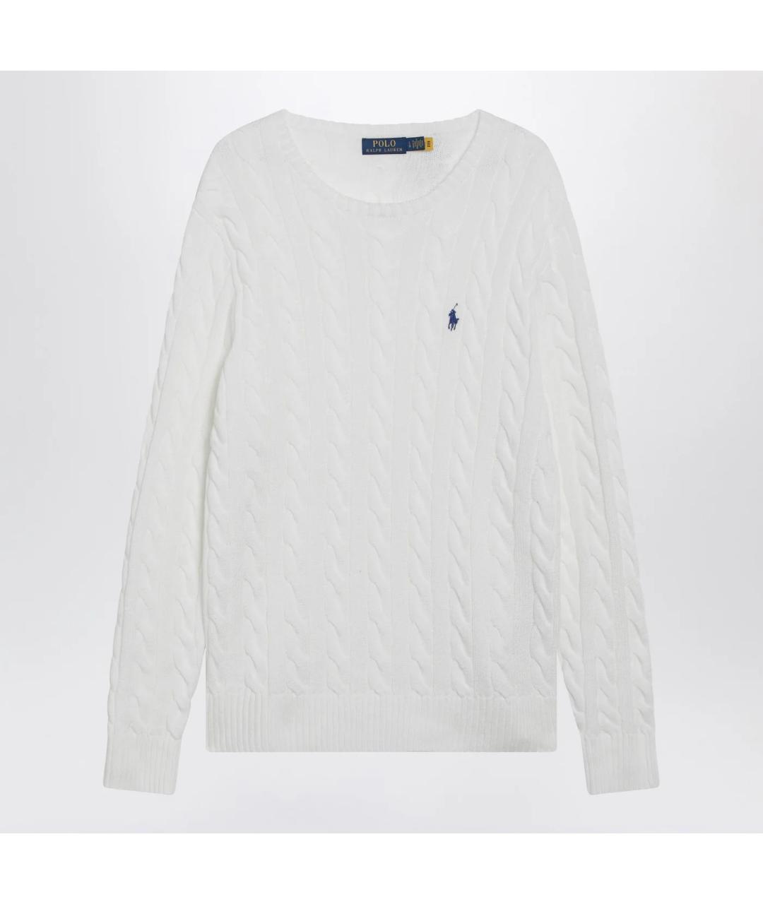 POLO RALPH LAUREN Белый хлопковый джемпер / свитер, фото 3