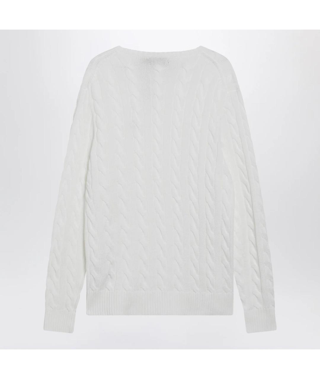POLO RALPH LAUREN Белый хлопковый джемпер / свитер, фото 2