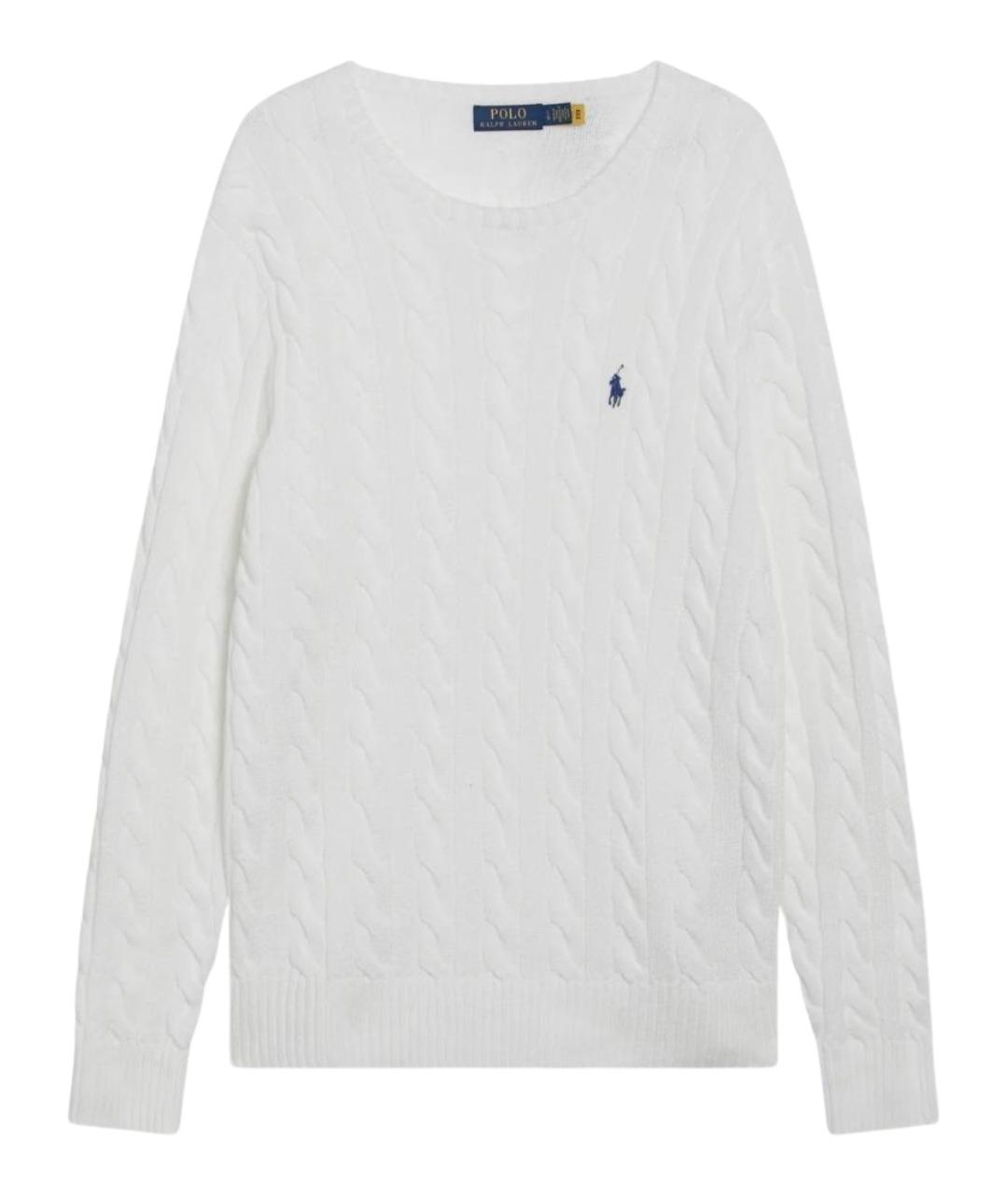 POLO RALPH LAUREN Белый хлопковый джемпер / свитер, фото 1