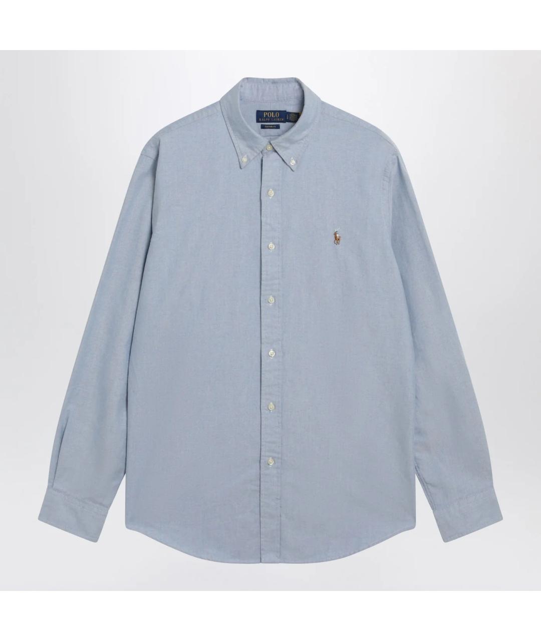 POLO RALPH LAUREN Голубая хлопковая кэжуал рубашка, фото 3