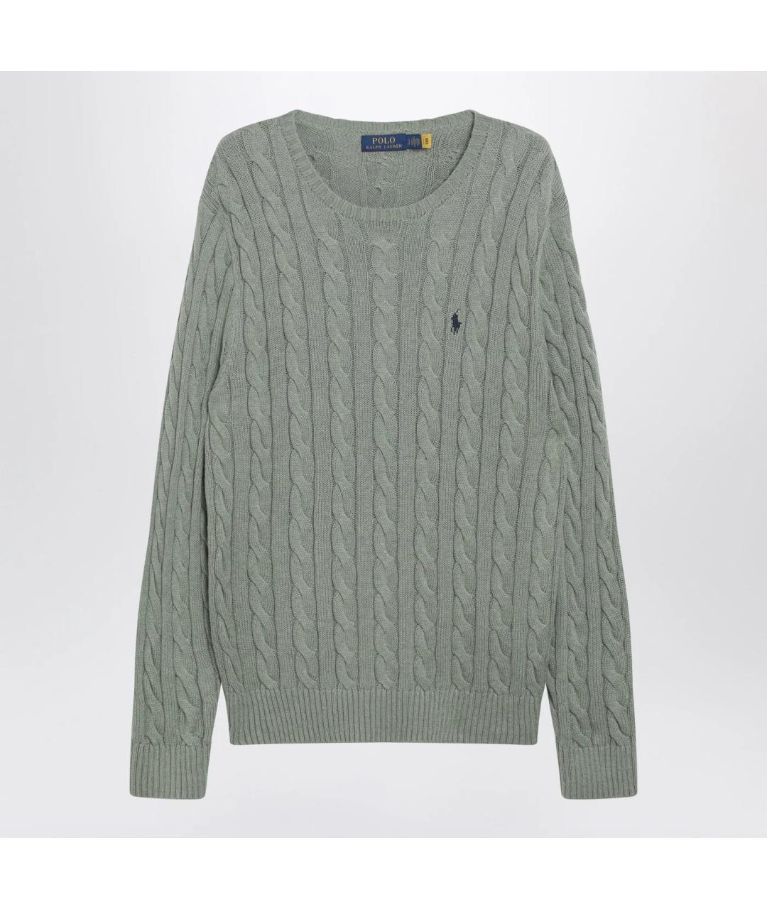 POLO RALPH LAUREN Зеленый хлопковый джемпер / свитер, фото 3