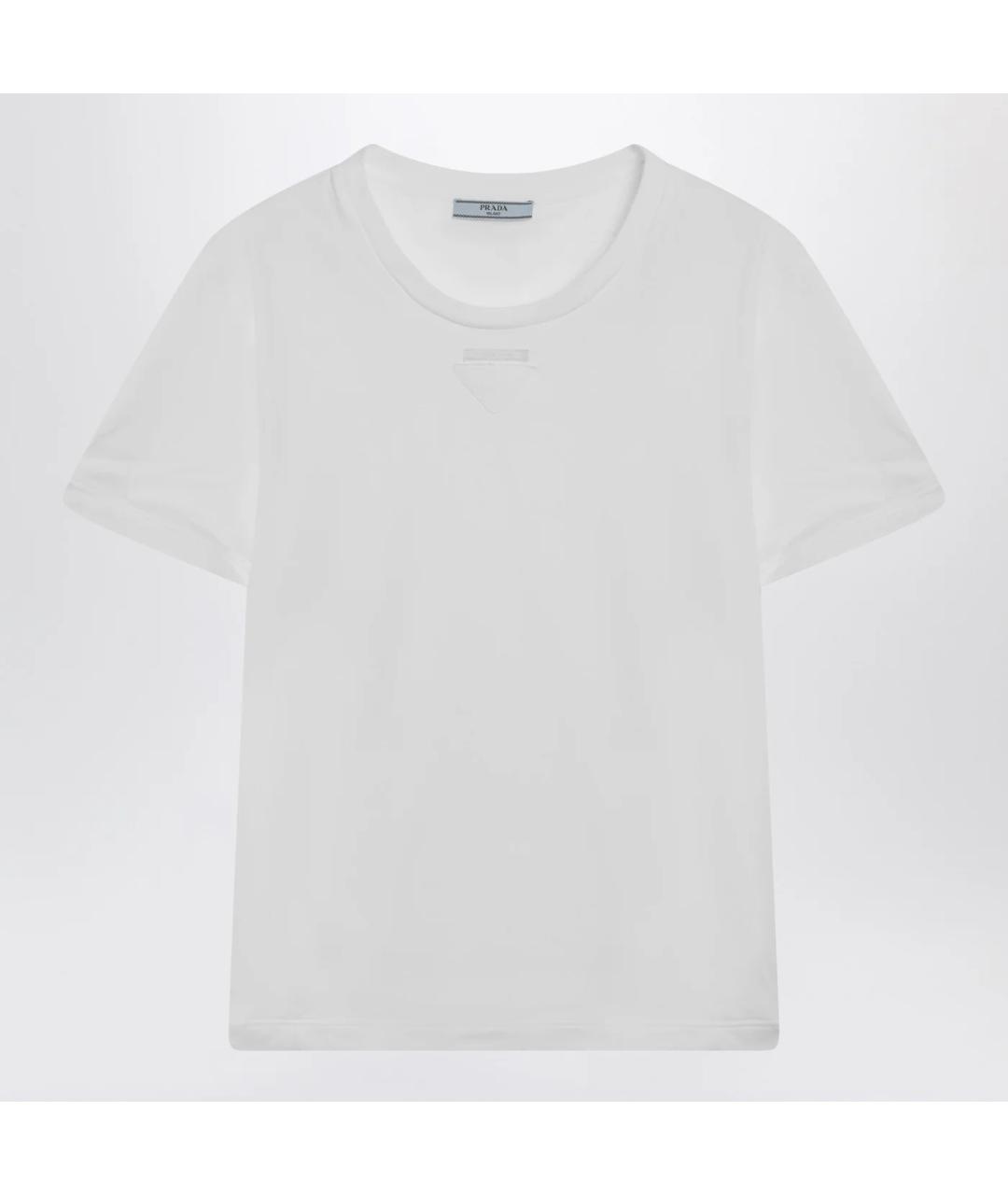 PRADA Белая хлопковая футболка, фото 3