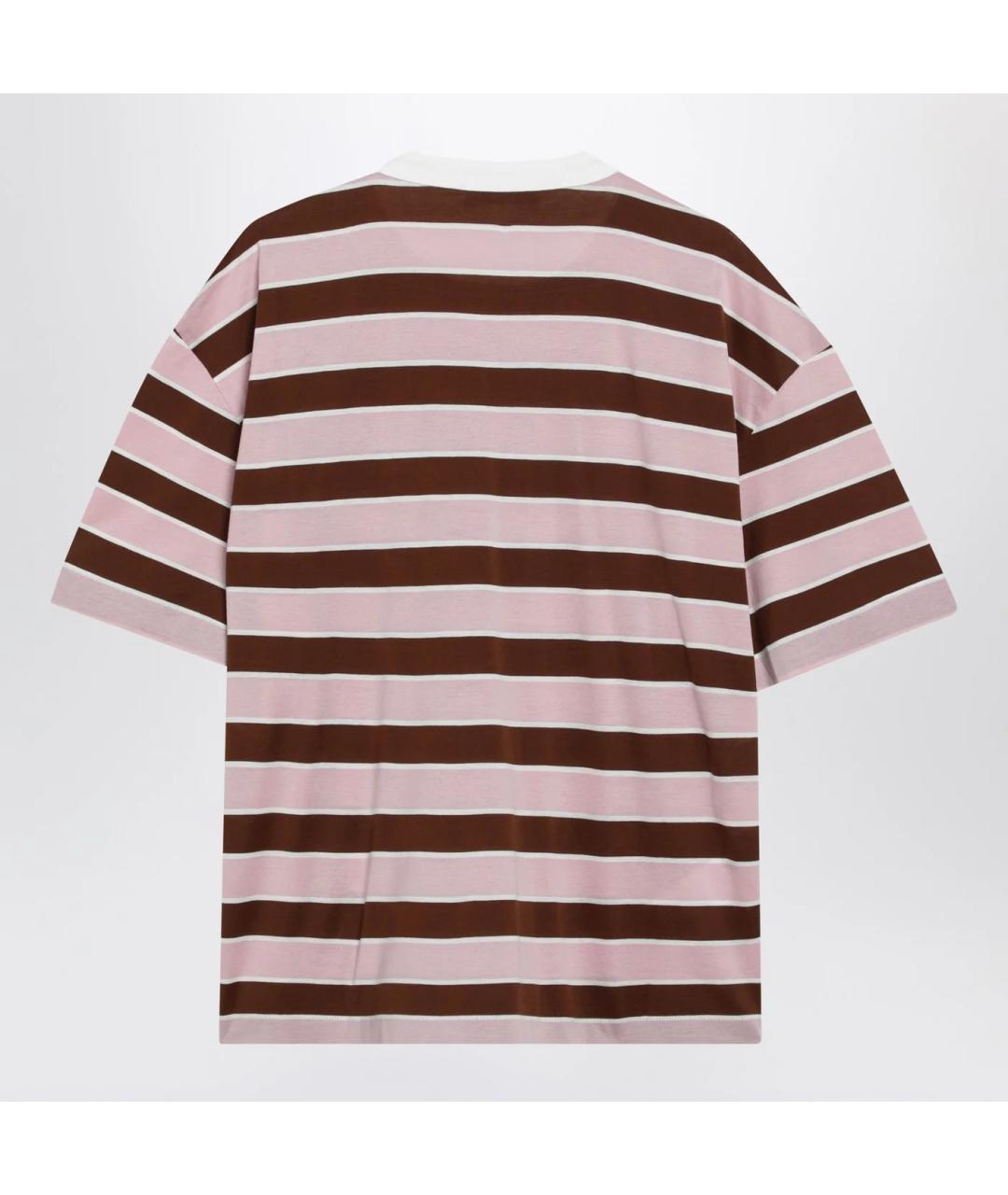 PRADA Розовая хлопковая футболка, фото 2