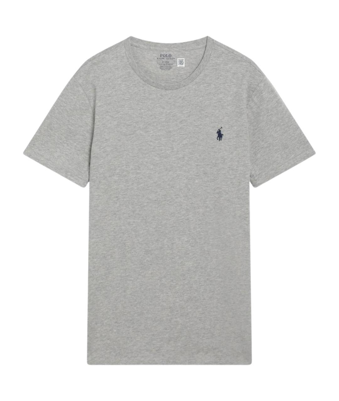 POLO RALPH LAUREN Серая хлопковая футболка, фото 1