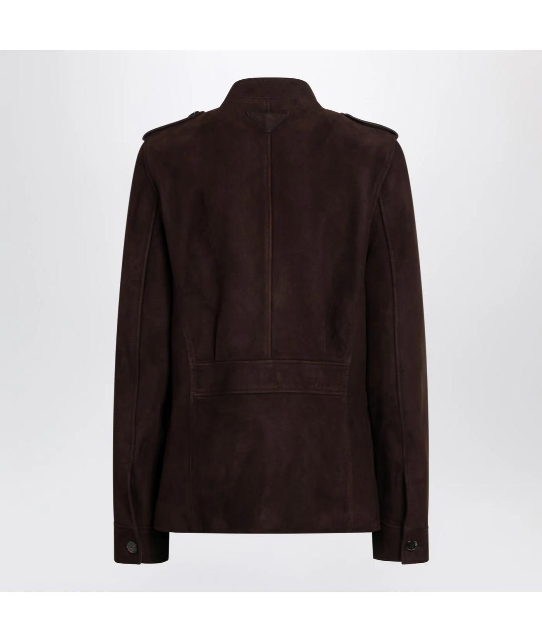 PRADA Коричневая замшевая куртка, фото 2