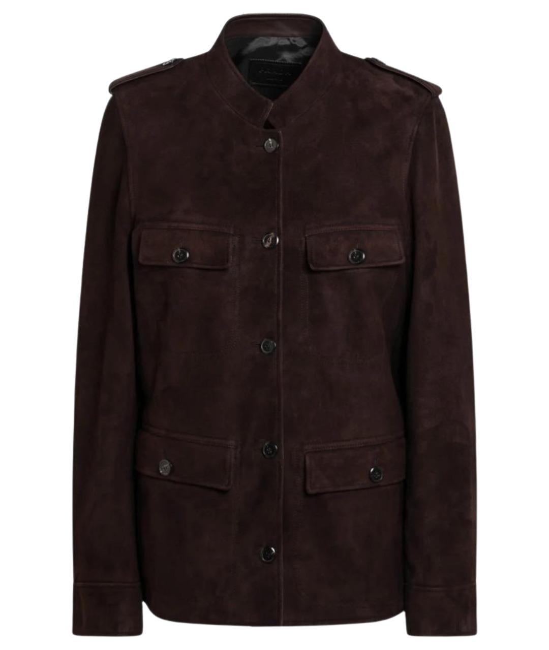 PRADA Коричневая замшевая куртка, фото 1