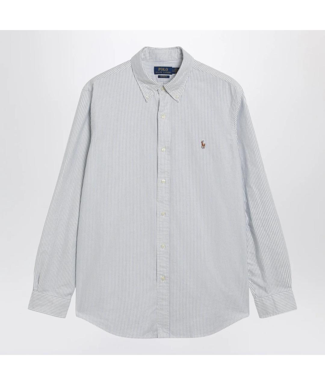 POLO RALPH LAUREN Голубая хлопковая кэжуал рубашка, фото 3