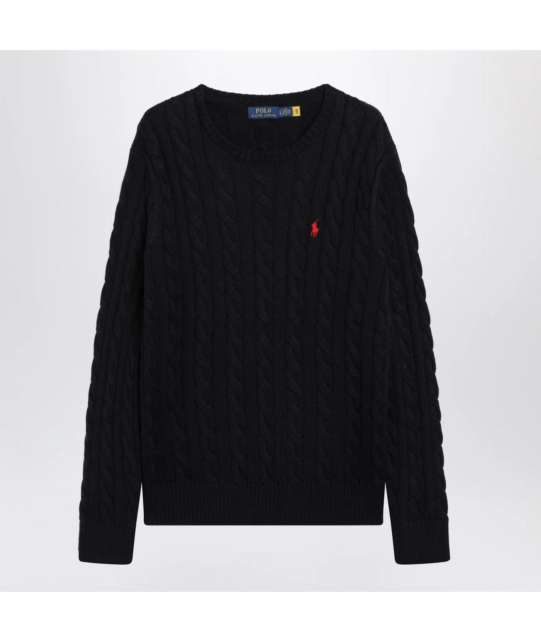 POLO RALPH LAUREN Темно-синий хлопковый джемпер / свитер, фото 3