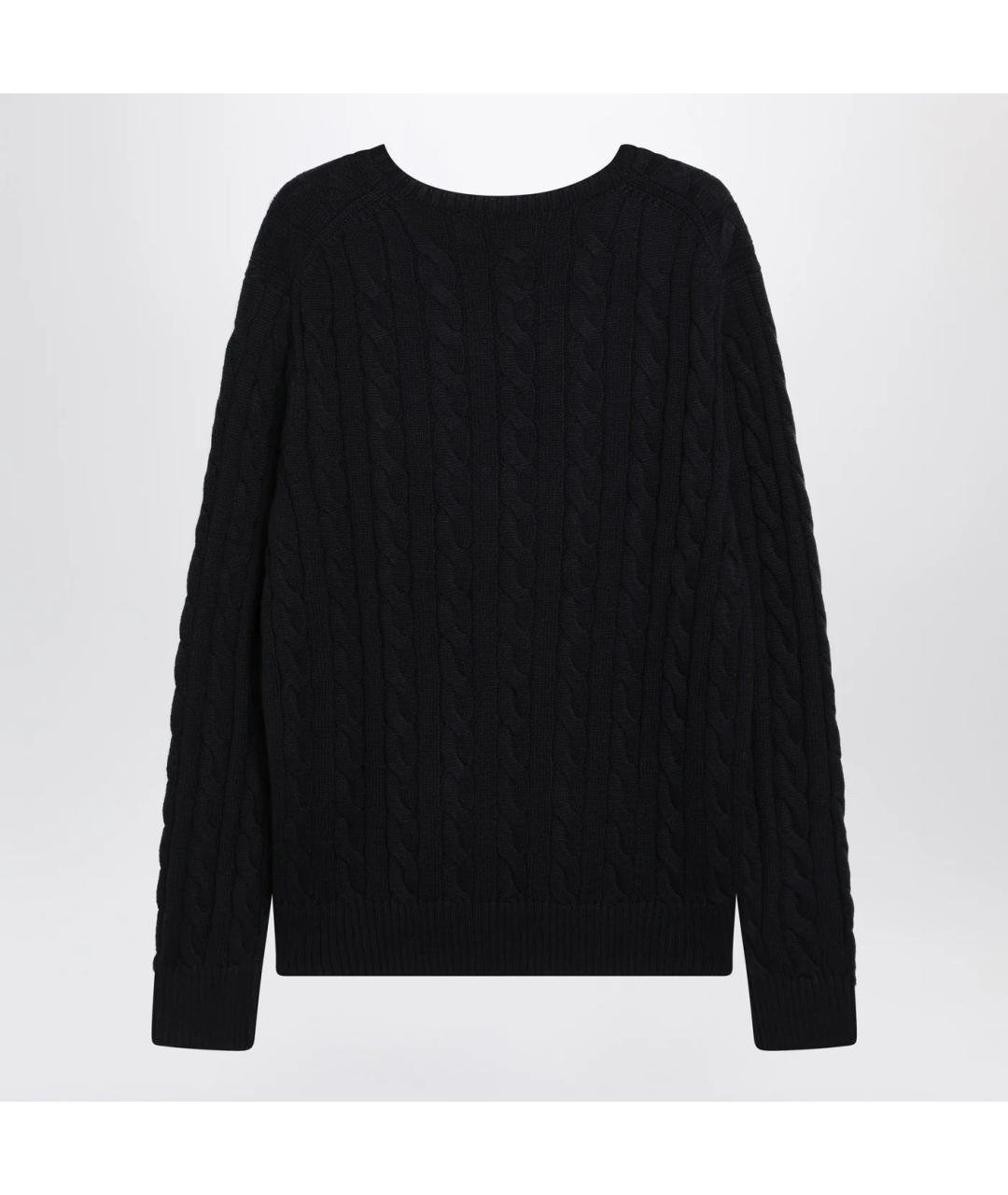 POLO RALPH LAUREN Темно-синий хлопковый джемпер / свитер, фото 2