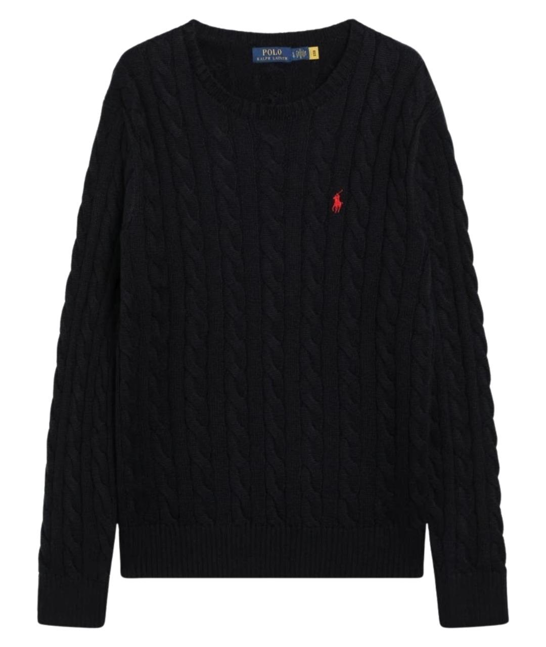 POLO RALPH LAUREN Темно-синий хлопковый джемпер / свитер, фото 1