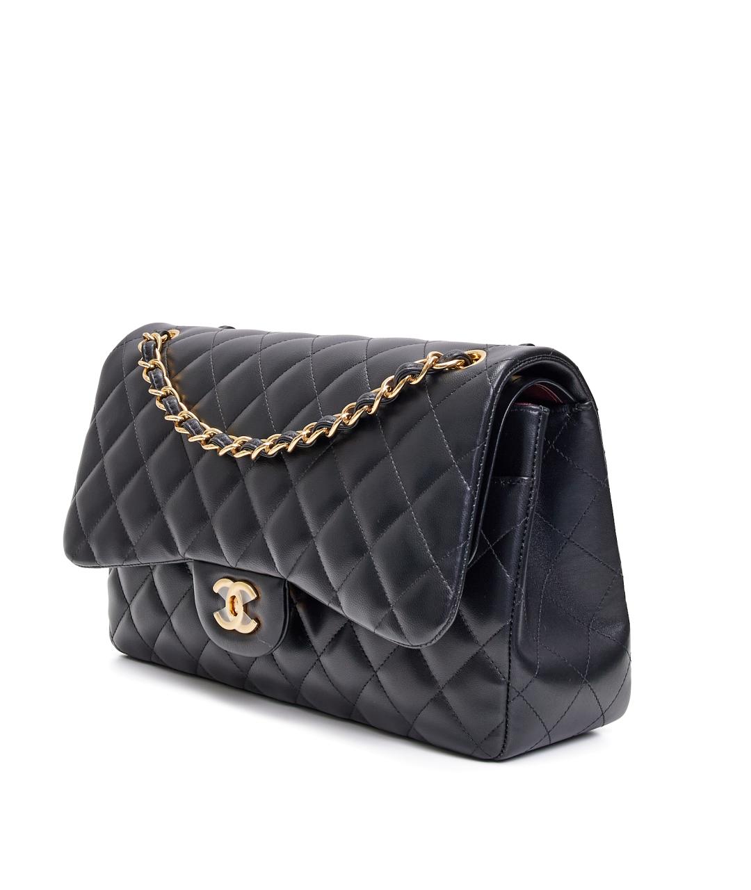 CHANEL Черная кожаная сумка через плечо, фото 2