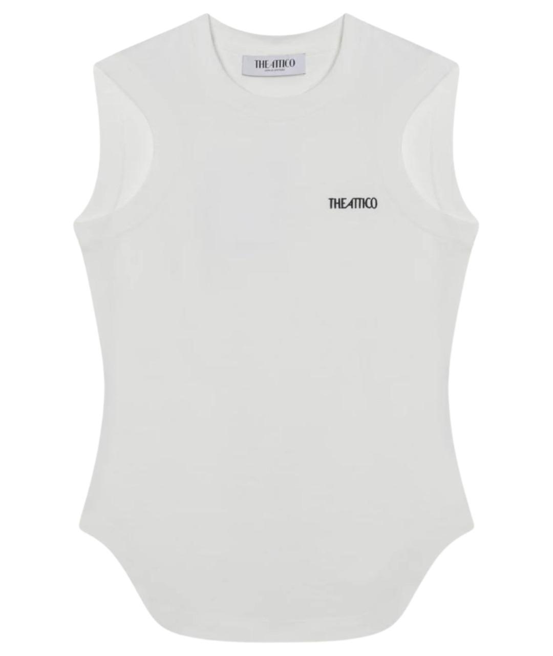 THE ATTICO Белая хлопковая майка, фото 1