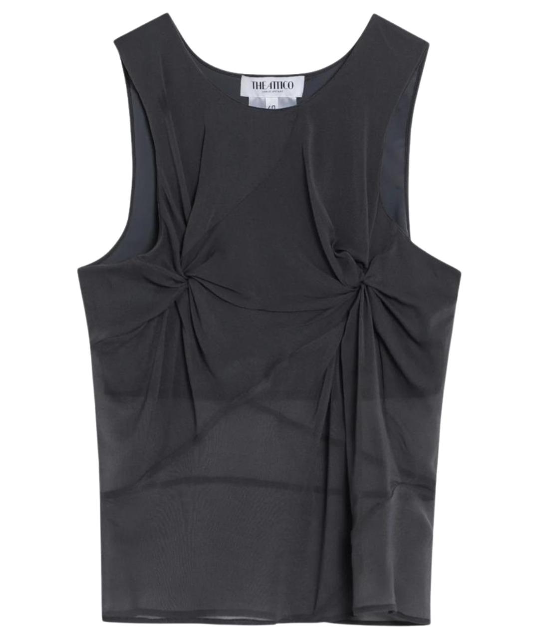 THE ATTICO Серая хлопковая майка, фото 1