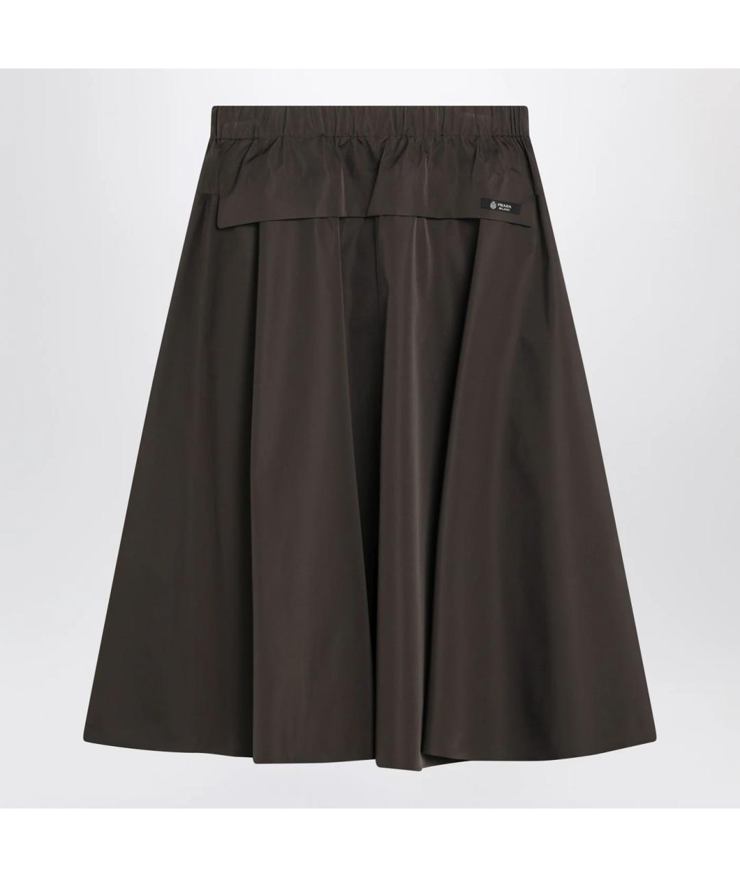 PRADA Зеленая полиэстеровая юбка миди, фото 2