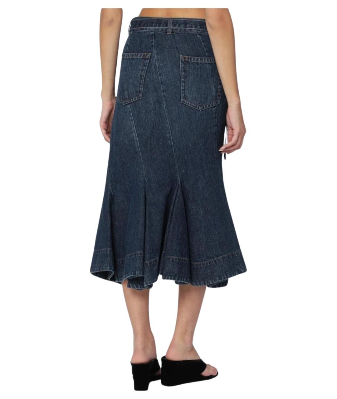SACAI Синяя деним юбка миди, фото 2