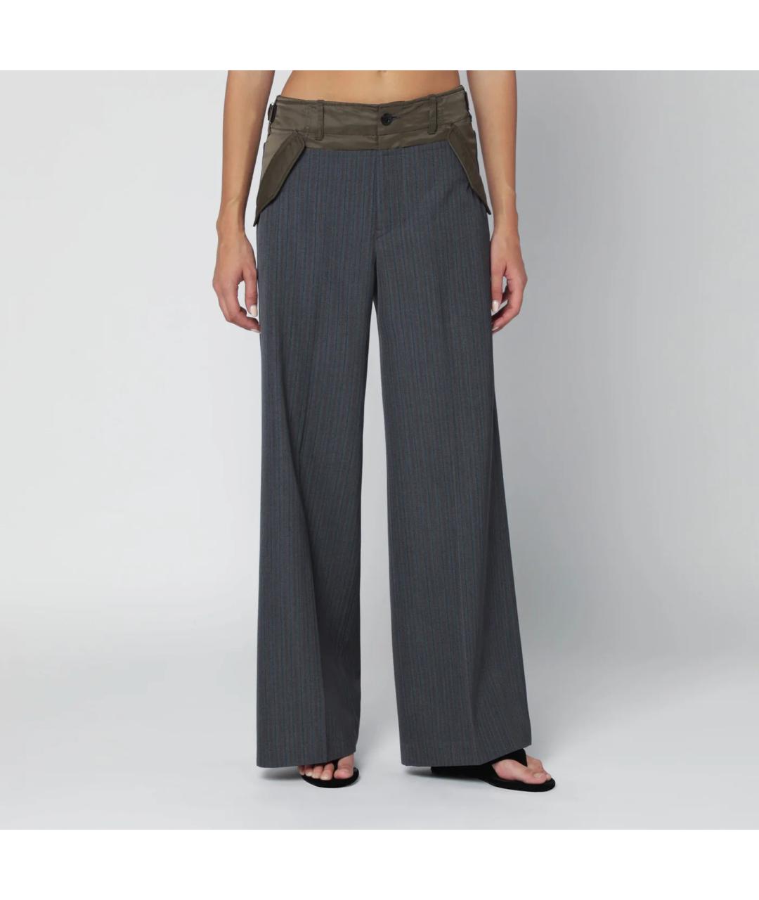 SACAI Серые прямые брюки, фото 3