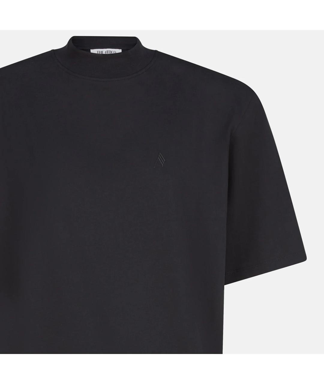 THE ATTICO Черная хлопковая футболка, фото 2