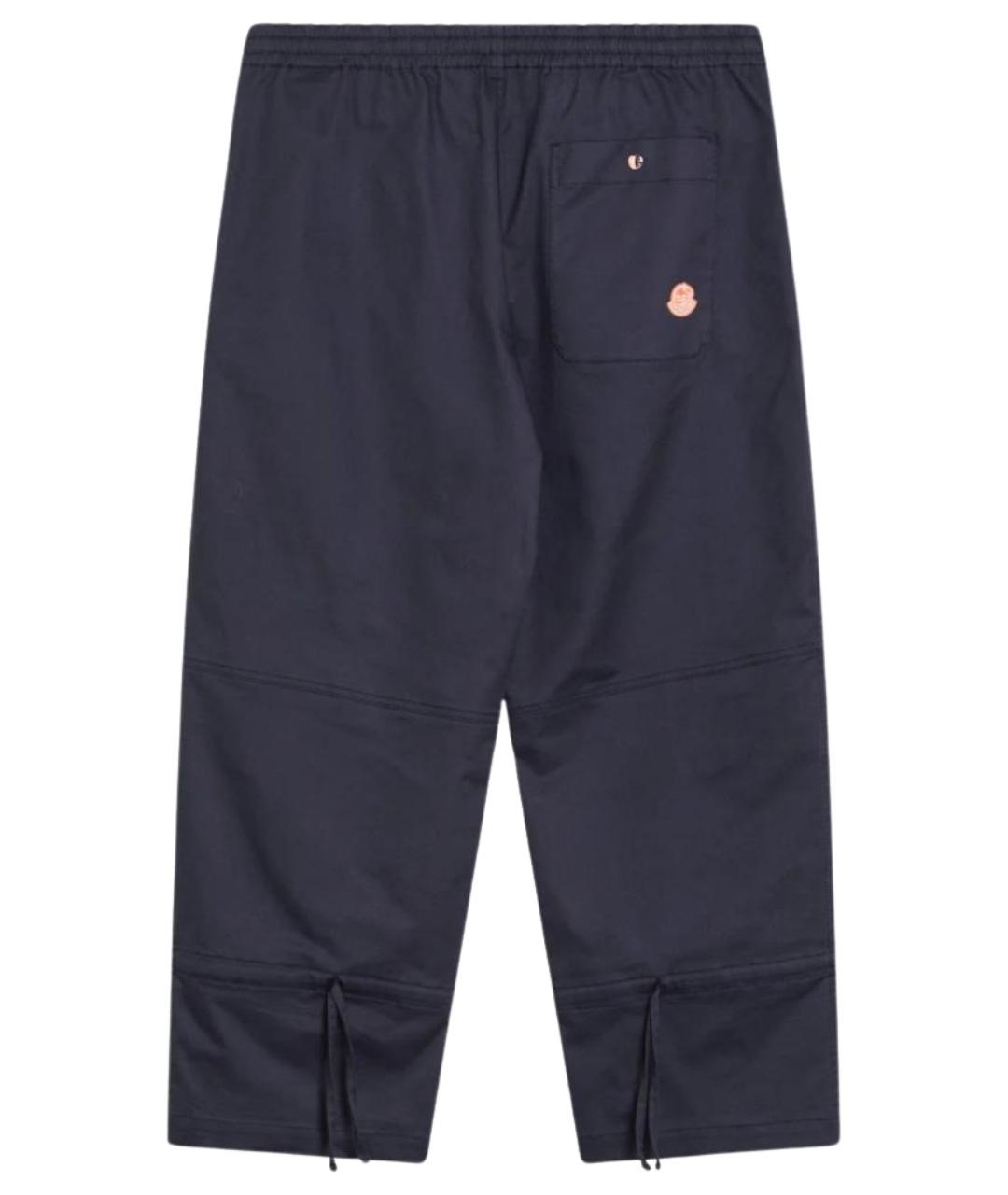 MONCLER Синие хлопковые повседневные брюки, фото 2