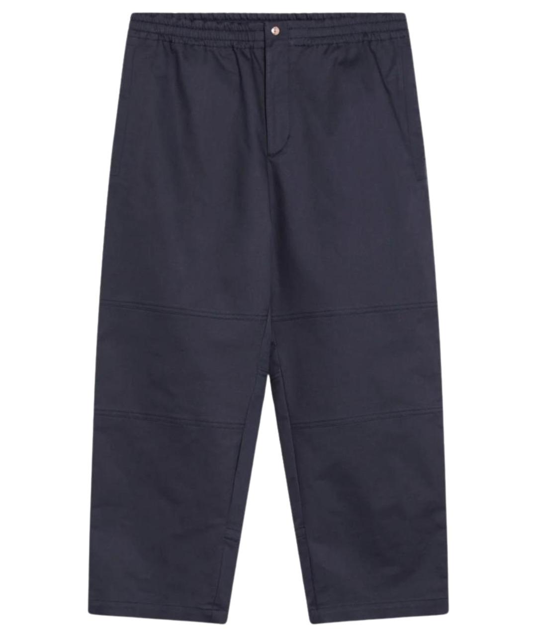 MONCLER Синие хлопковые повседневные брюки, фото 1