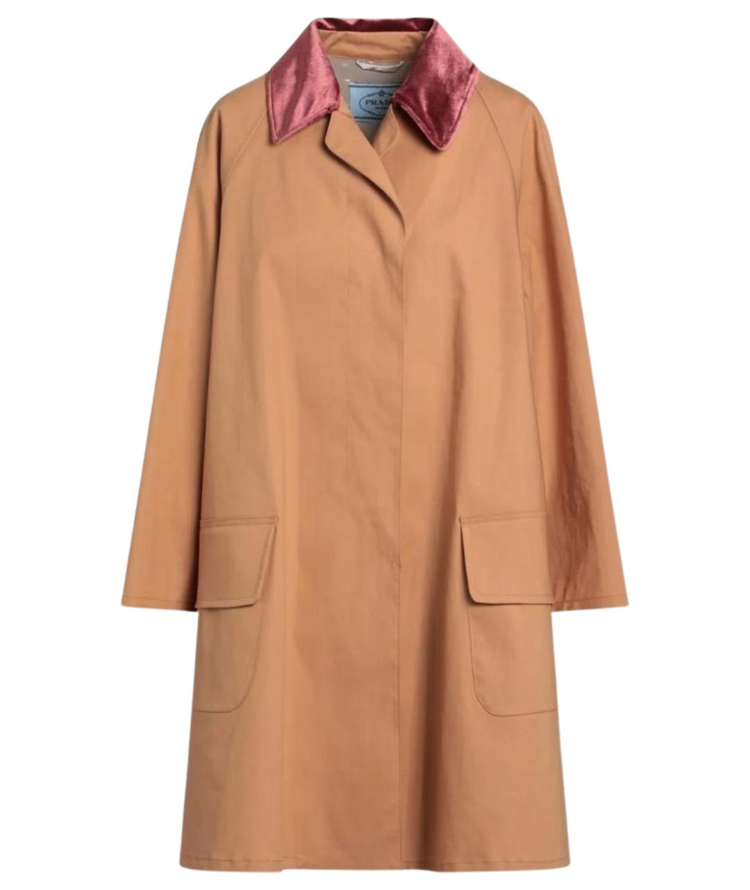 PRADA Бежевый хлопковый тренч/плащ, фото 1