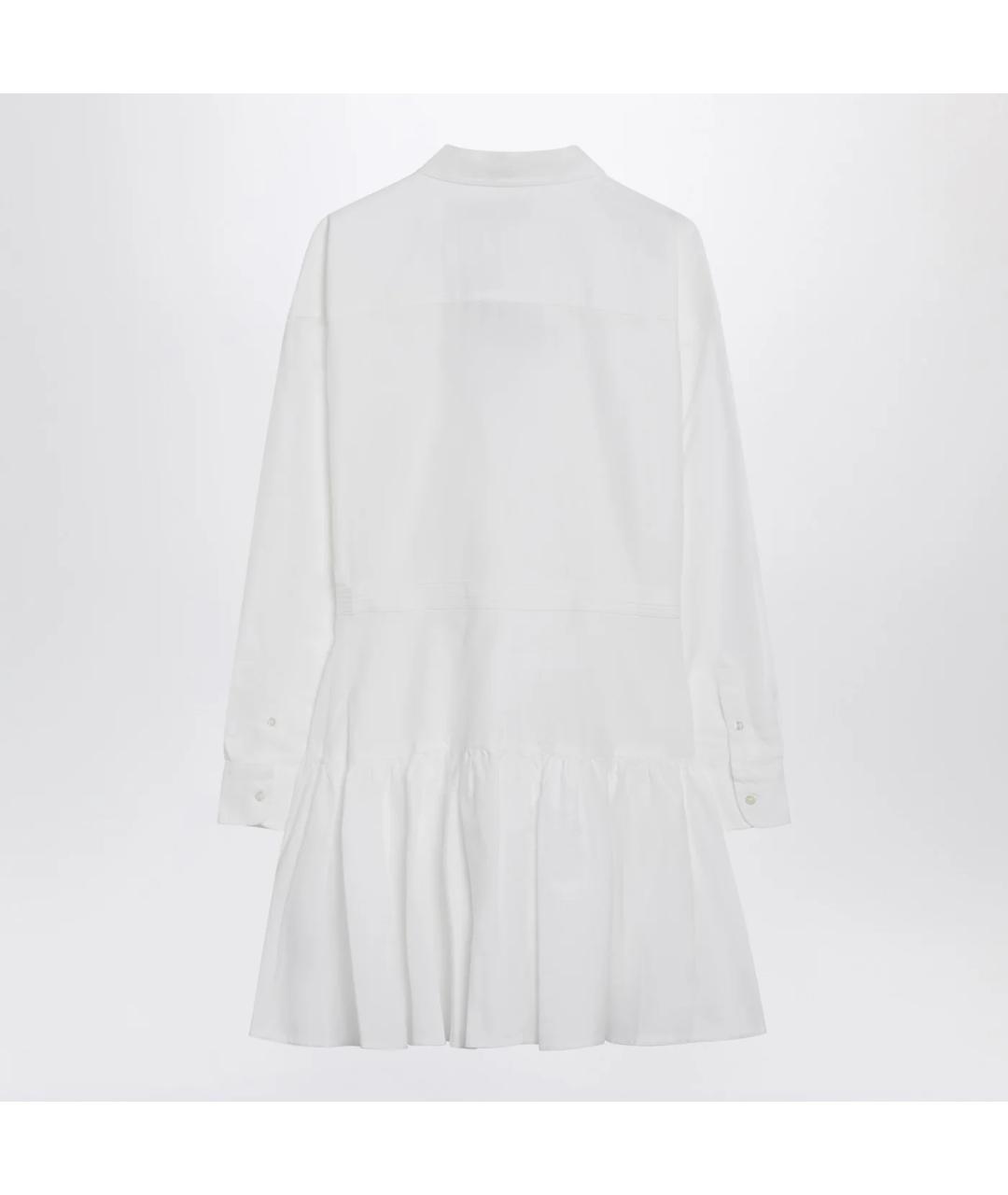 POLO RALPH LAUREN Белое хлопковое повседневное платье, фото 2