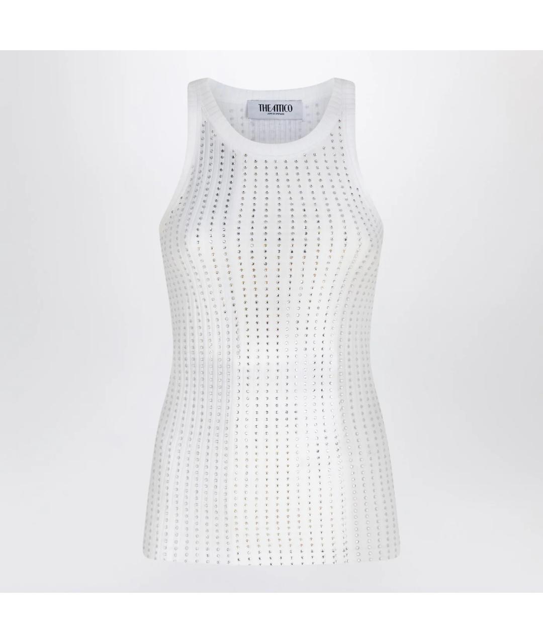 THE ATTICO Белая хлопковая майка, фото 3