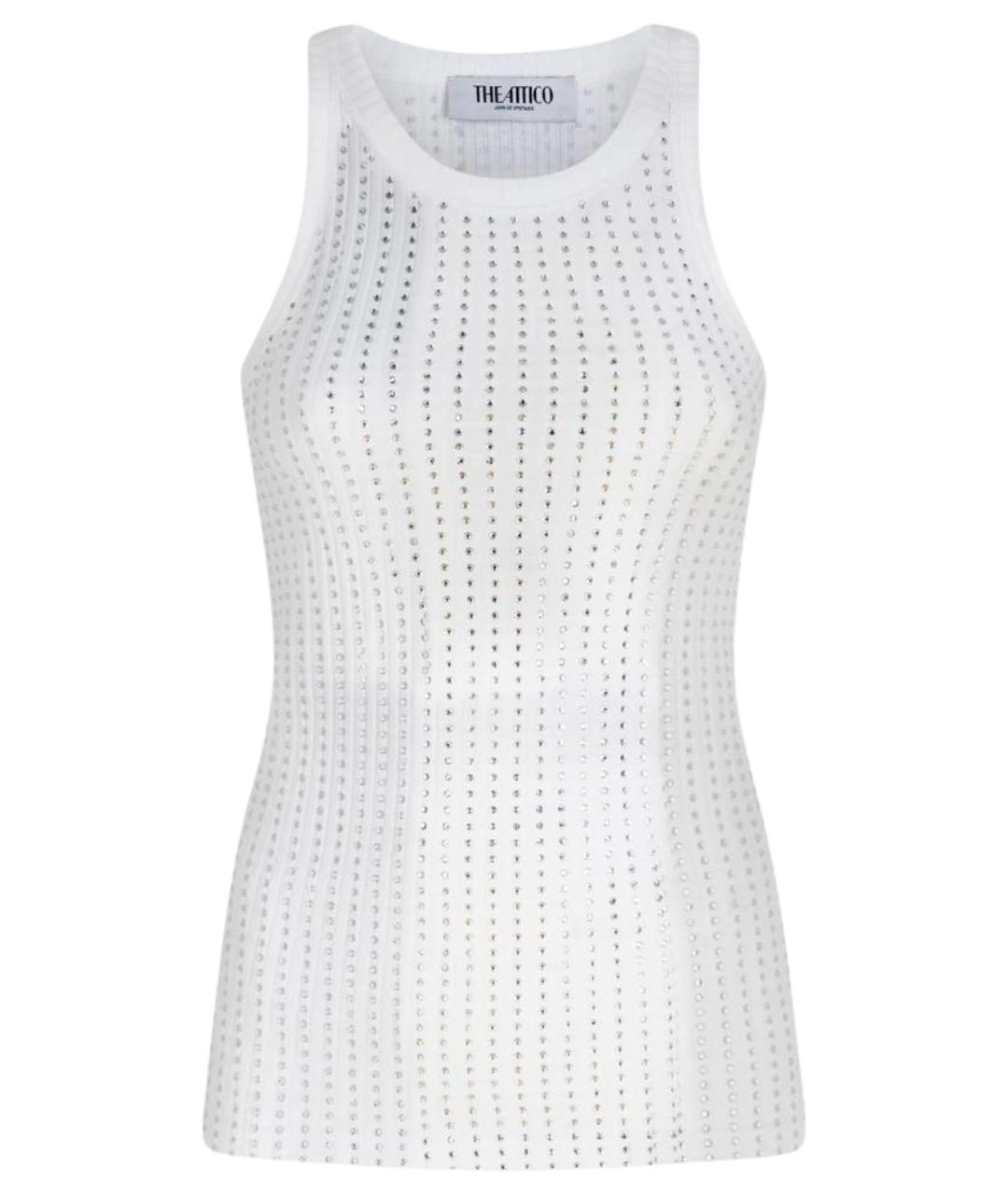 THE ATTICO Белая хлопковая майка, фото 1