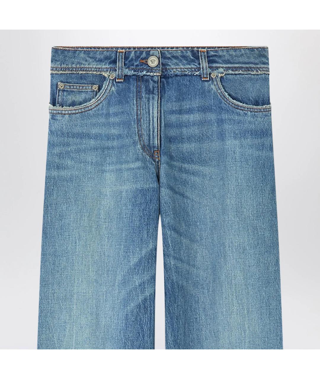 VERSACE Голубые хлопковые прямые джинсы, фото 2