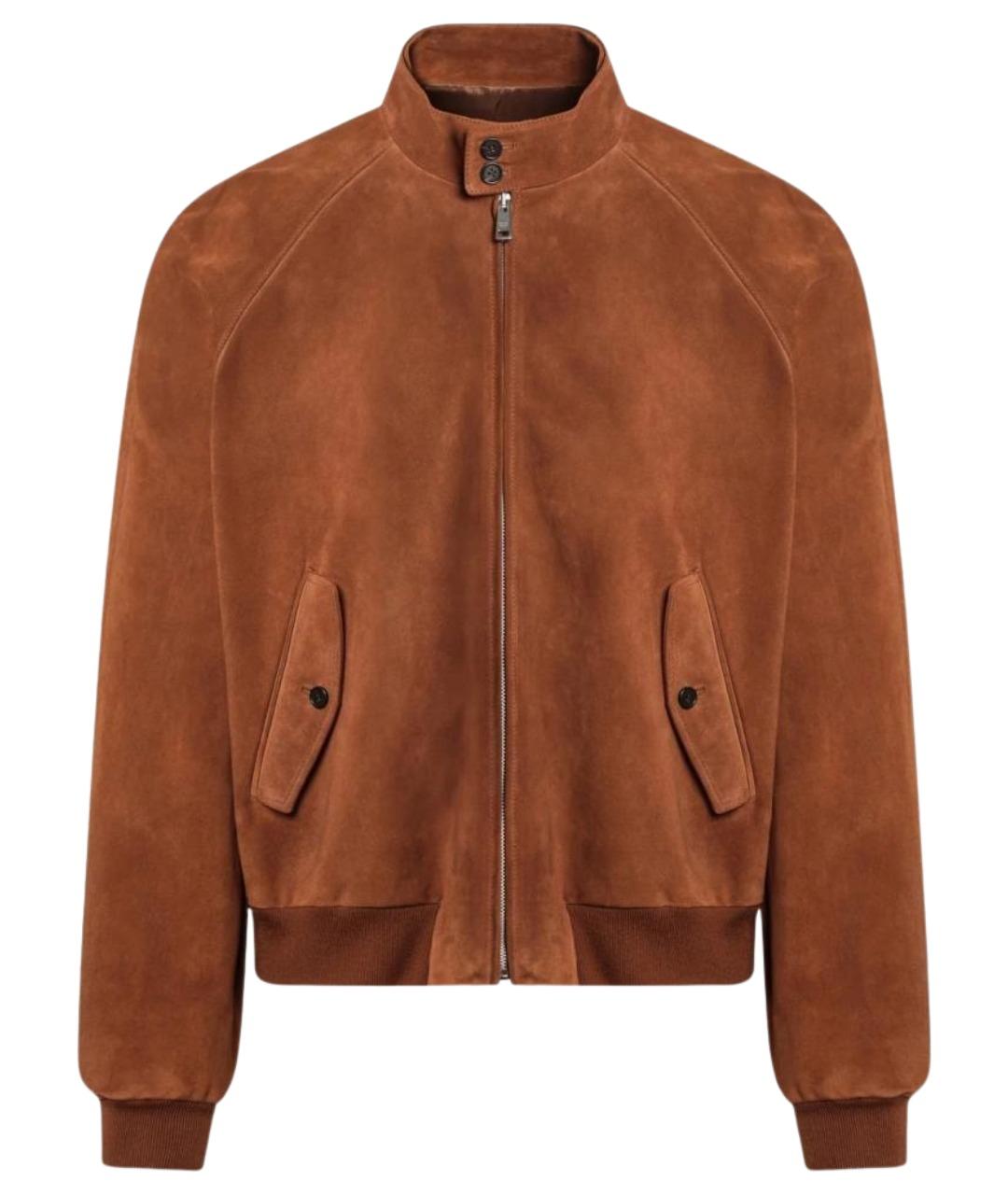 PRADA Коричневая замшевая куртка, фото 1