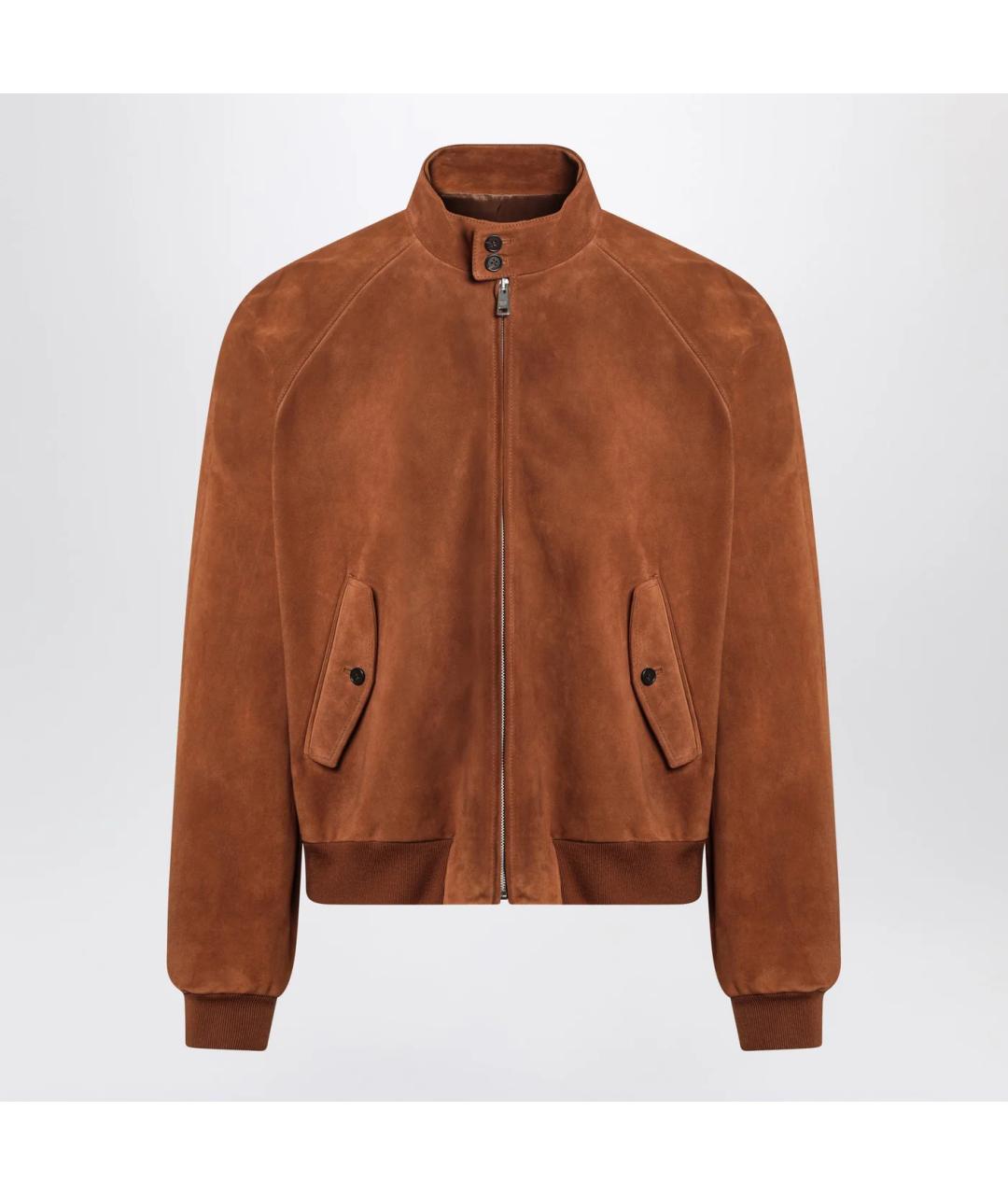 PRADA Коричневая замшевая куртка, фото 3