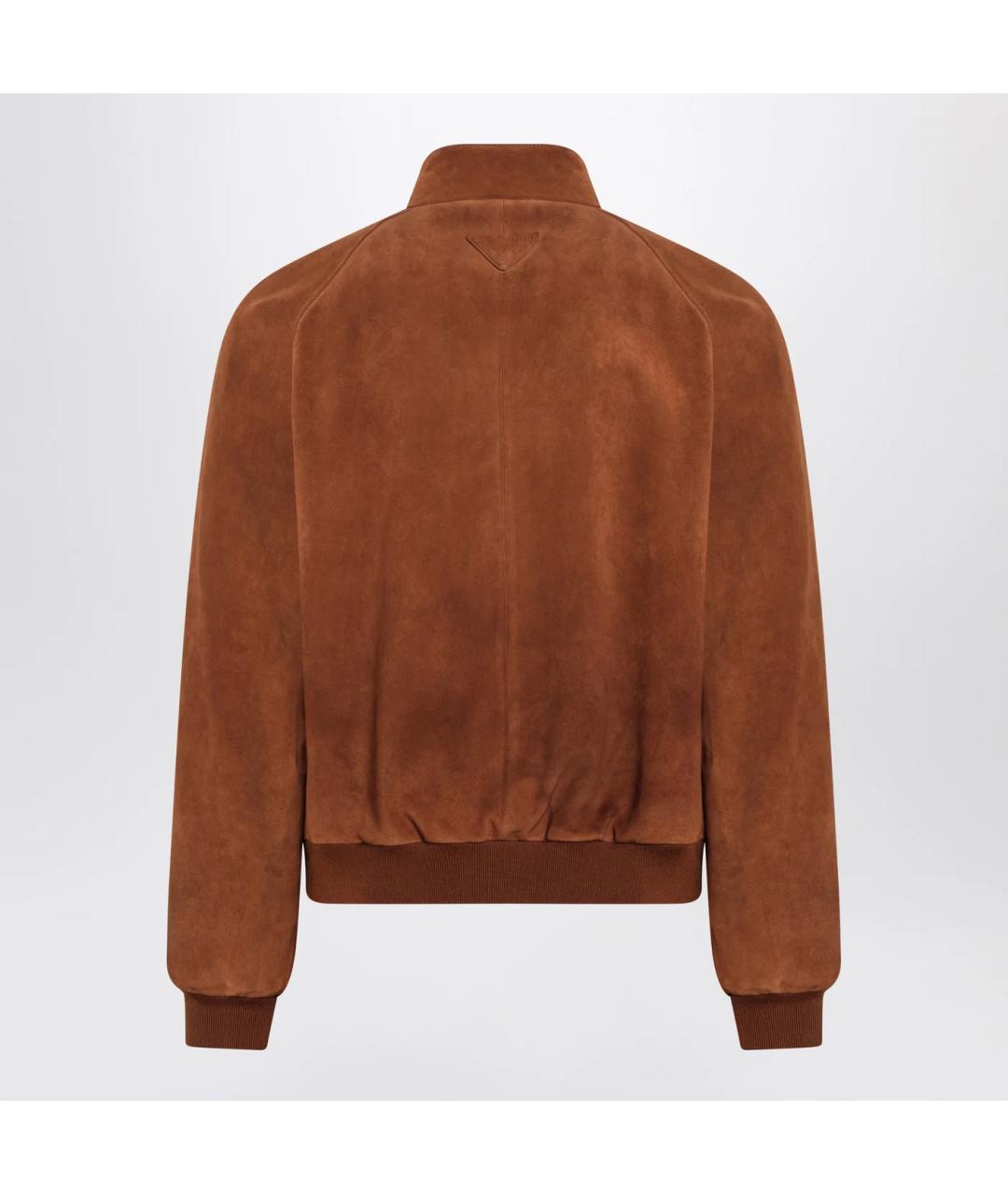 PRADA Коричневая замшевая куртка, фото 2