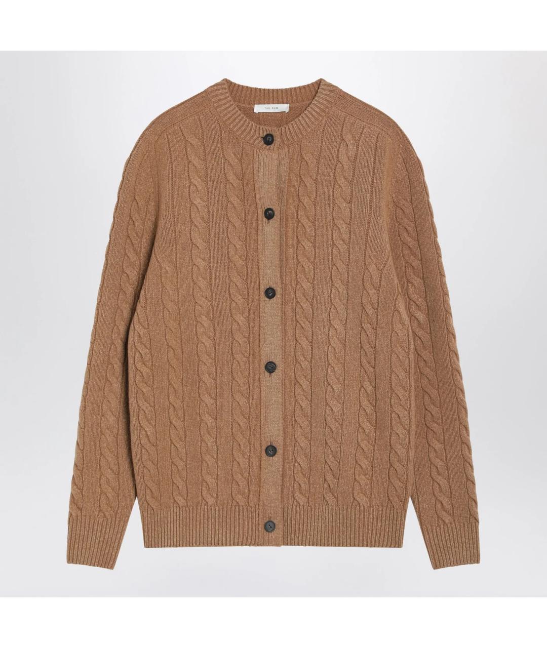 THE ROW Бежевый шерстяной кардиган, фото 3