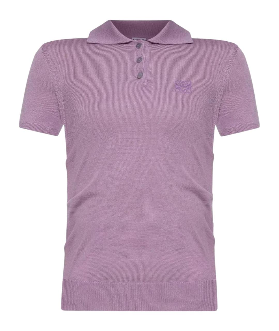 LOEWE Фиолетовая кашемировая футболка, фото 1