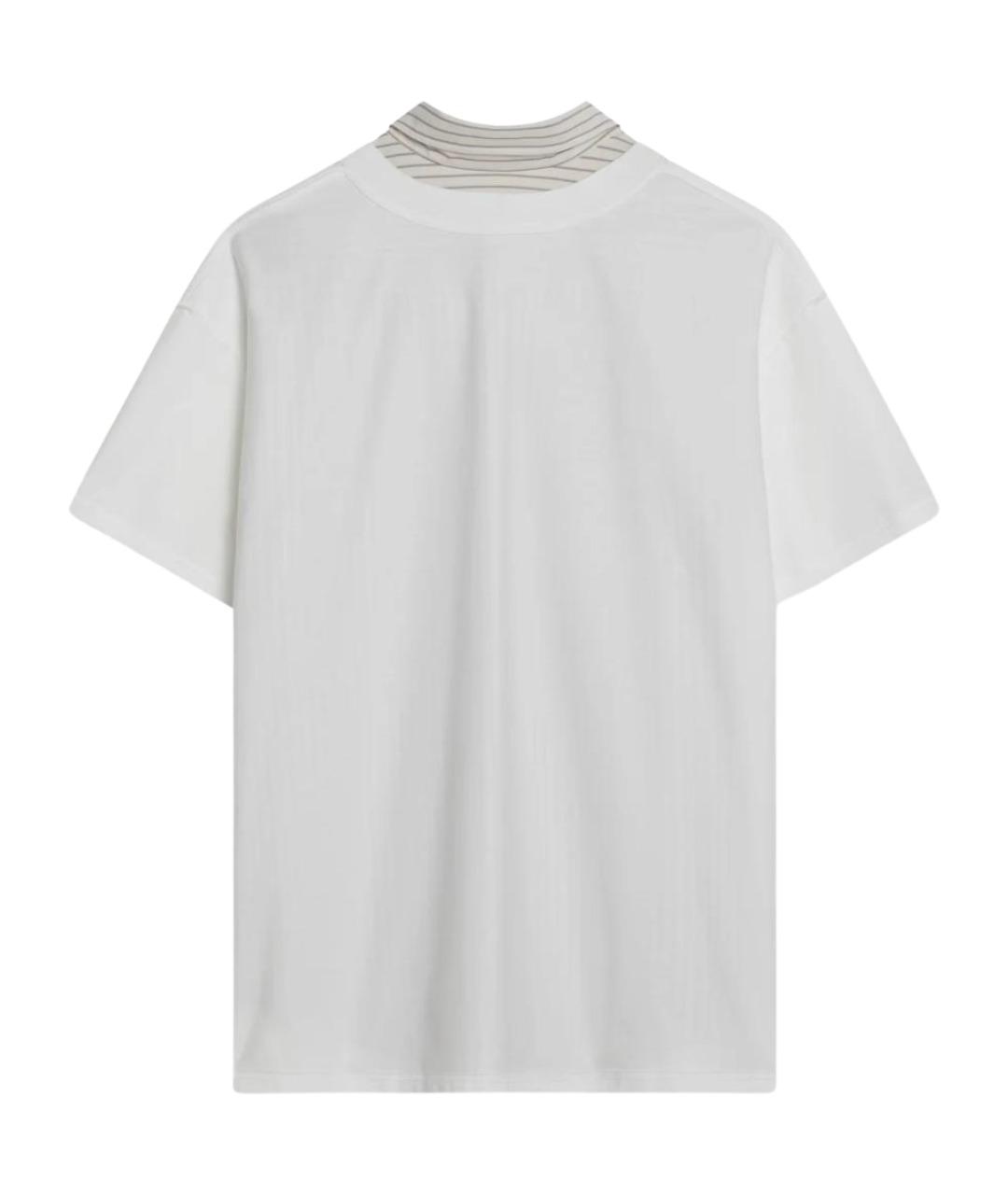 MAISON MARGIELA Белая хлопковая футболка, фото 2