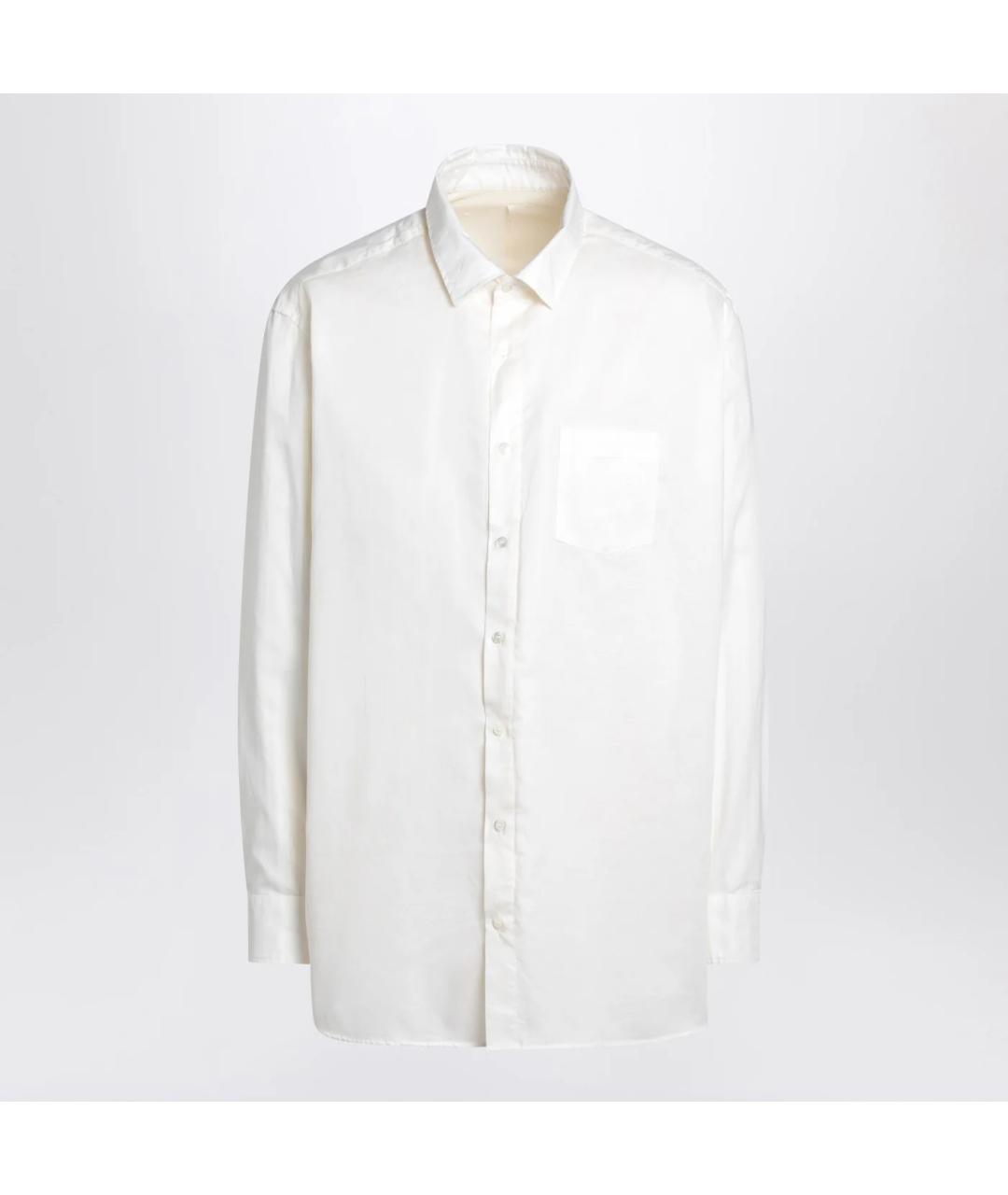 MAISON MARGIELA Белая шерстяная кэжуал рубашка, фото 3