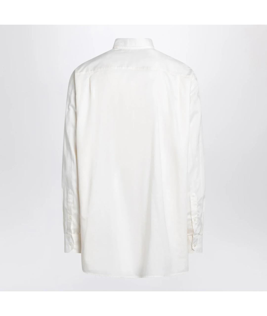 MAISON MARGIELA Белая шерстяная кэжуал рубашка, фото 2