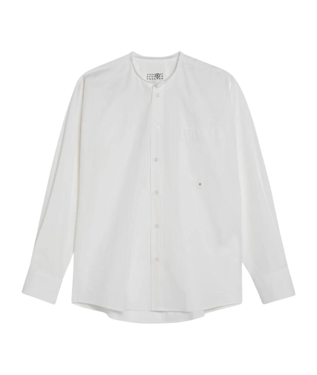 MM6 MAISON MARGIELA Белая хлопковая классическая рубашка, фото 1