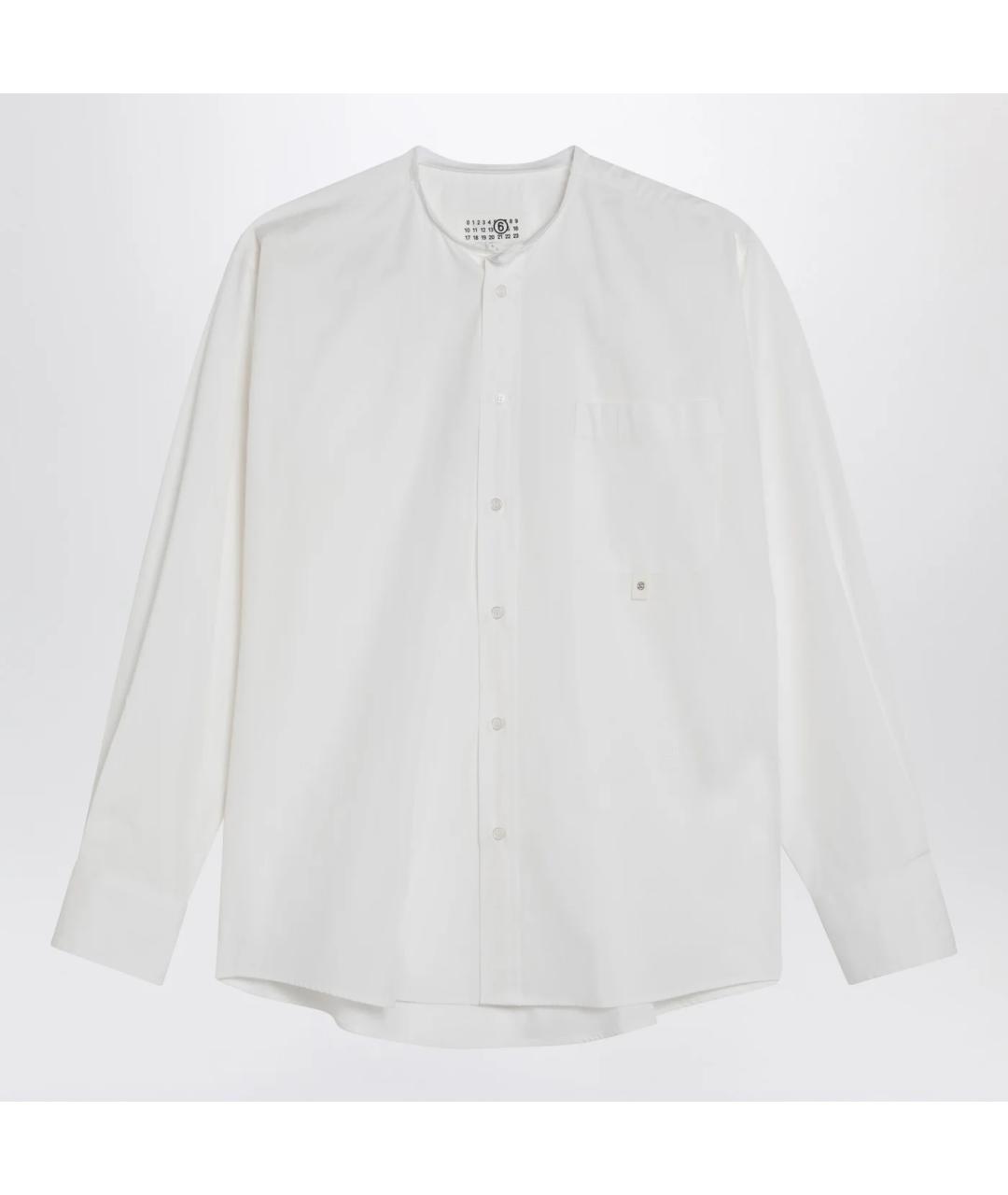 MM6 MAISON MARGIELA Белая хлопковая классическая рубашка, фото 3