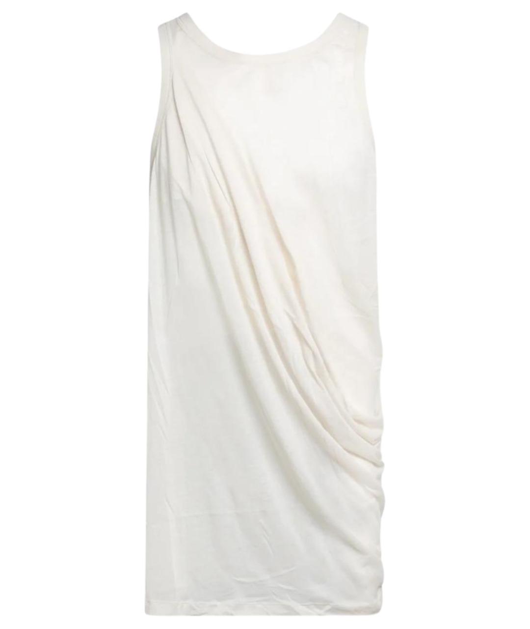 RICK OWENS Белая хлопковая майка, фото 1