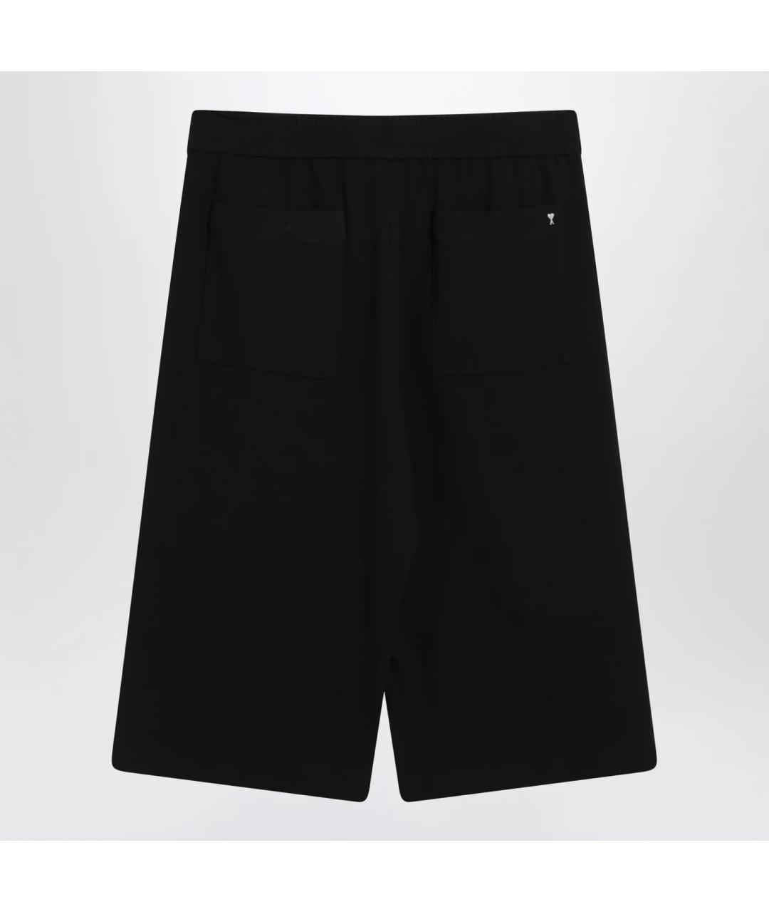 Ami Paris Черные хлопковые шорты, фото 2
